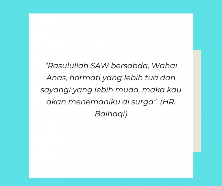 Etika bergaul dengan orang yang lebih muda