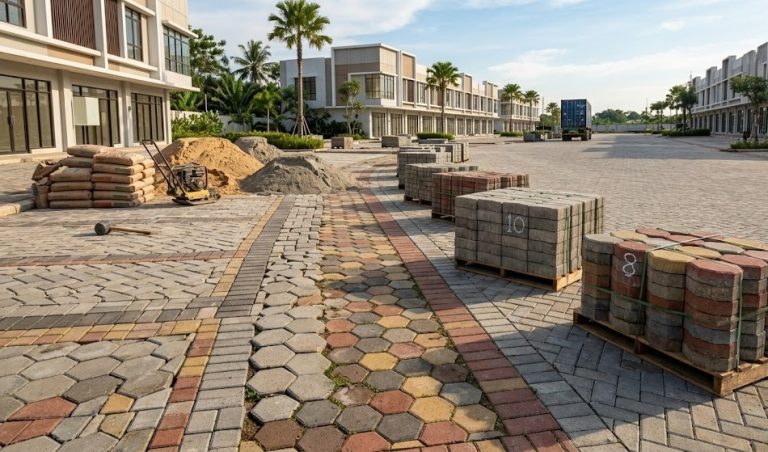 paving block berkualitas berbagai mutu beton untuk proyek jalan perumahan dan area parkir ruko jabodetabek harga 2026