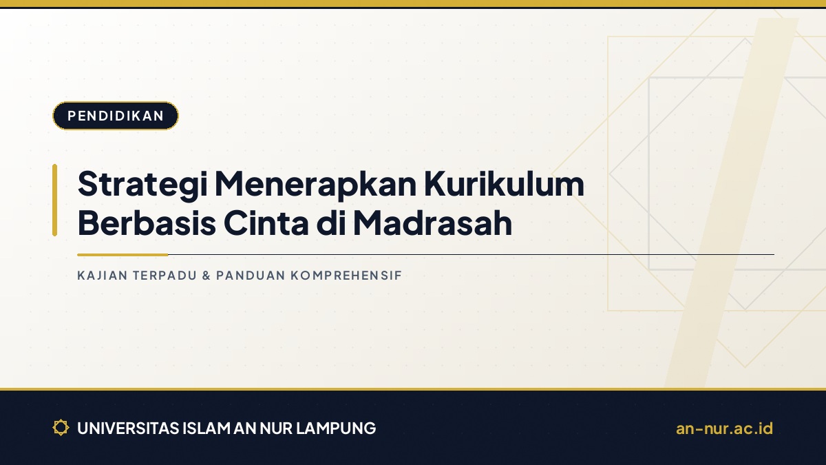 Strategi Menerapkan Kurikulum Berbasis Cinta di Madrasah