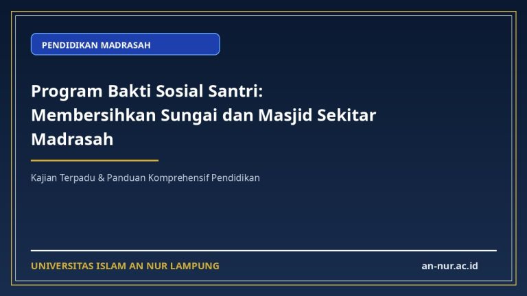 Program Bakti Sosial Santri: Membersihkan Sungai dan Masjid Sekitar Madrasah