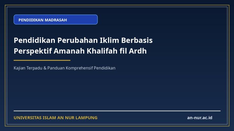 Pendidikan Perubahan Iklim Berbasis Perspektif Amanah Khalifah fil Ardh