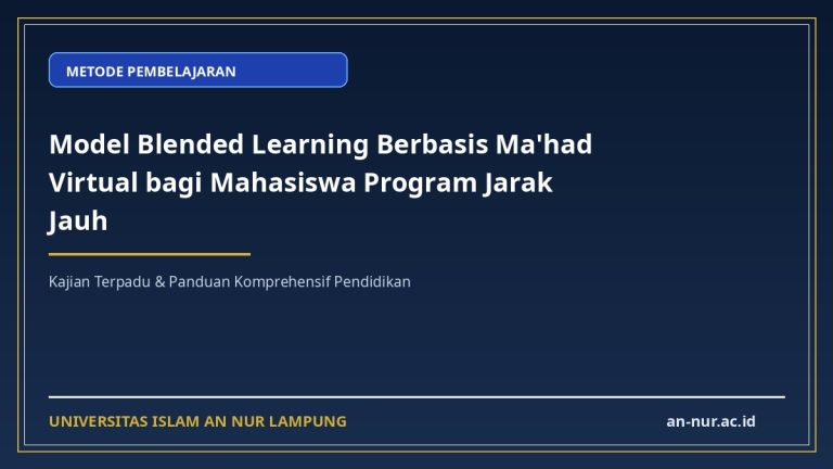 Model Blended Learning Berbasis Ma'had Virtual bagi Mahasiswa Program Jarak Jauh