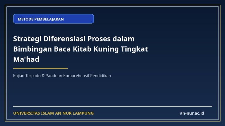 Strategi Diferensiasi Proses dalam Bimbingan Baca Kitab Kuning Tingkat Ma'had