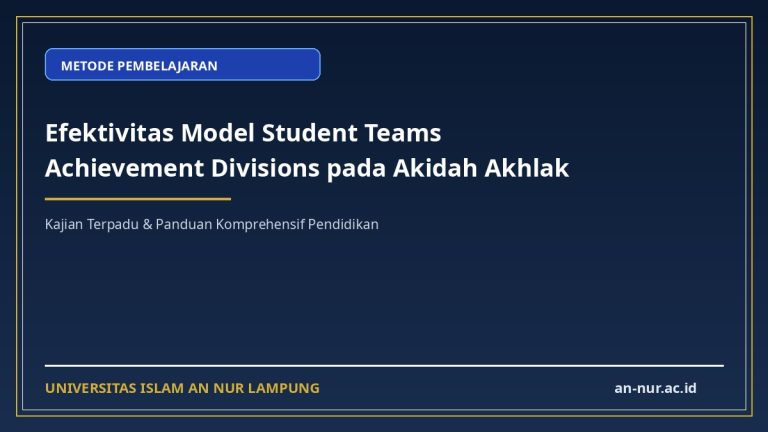 Efektivitas Model Student Teams Achievement Divisions pada Akidah Akhlak