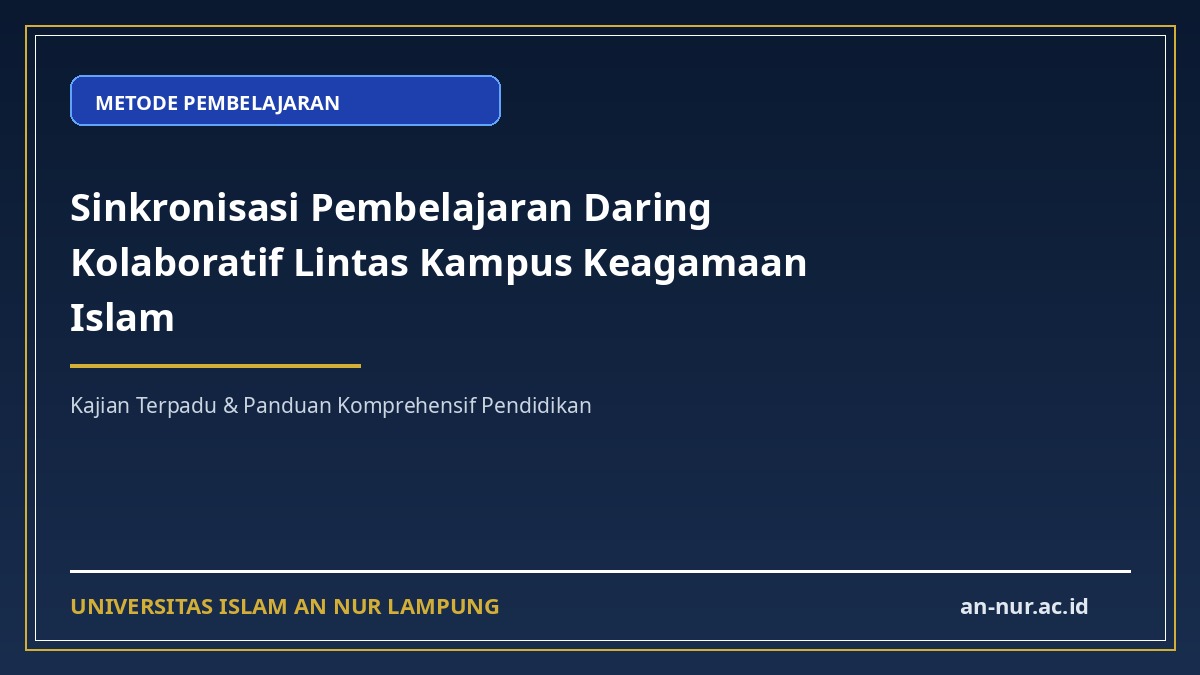 Sinkronisasi Pembelajaran Daring Kolaboratif Lintas Kampus Keagamaan Islam