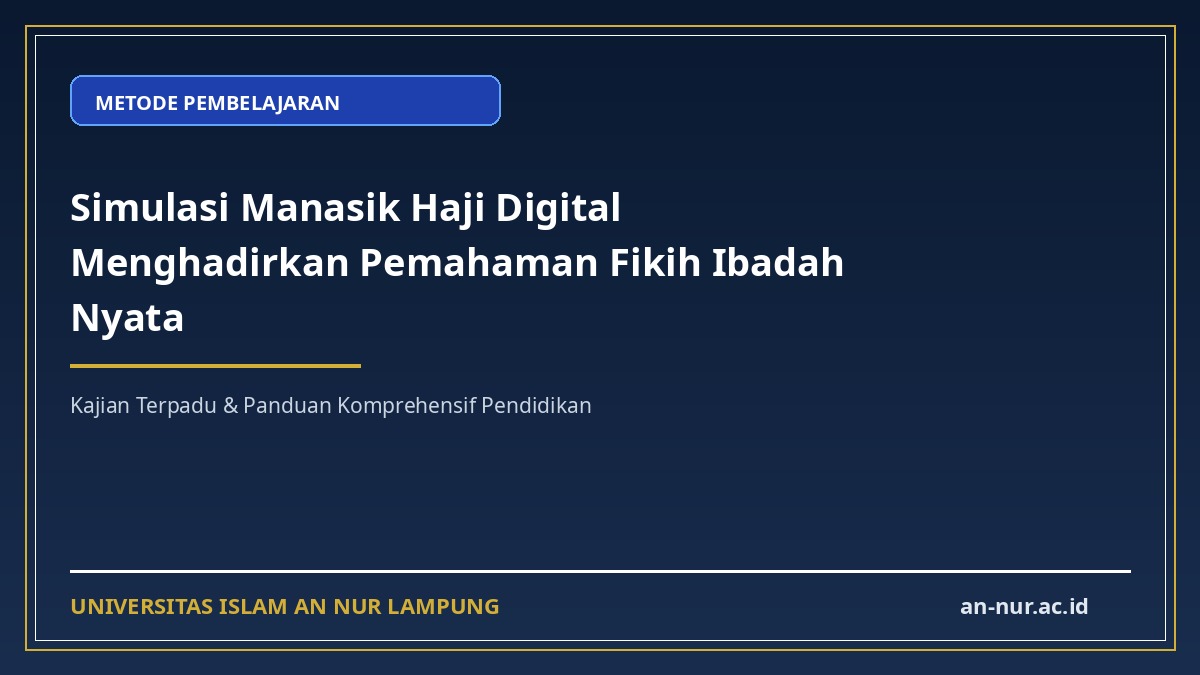 Simulasi Manasik Haji Digital Menghadirkan Pemahaman Fikih Ibadah Nyata