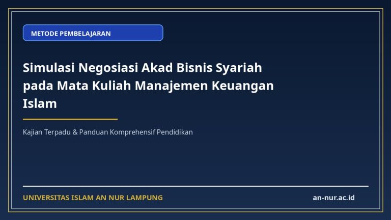 Simulasi Negosiasi Akad Bisnis Syariah pada Mata Kuliah Manajemen Keuangan Islam