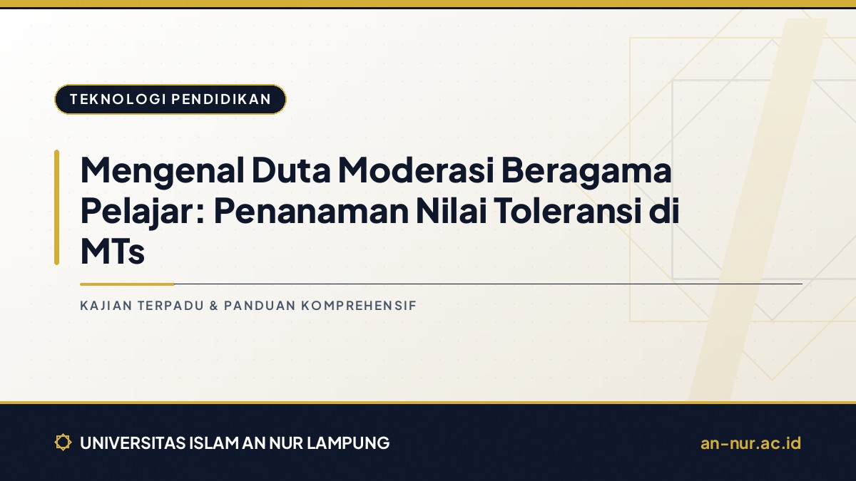 Mengenal Duta Moderasi Beragama Pelajar: Penanaman Nilai Toleransi di MTs