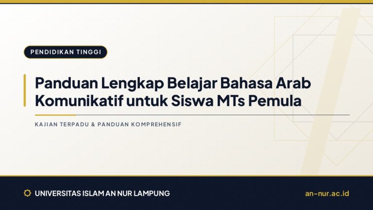 Panduan Lengkap Belajar Bahasa Arab Komunikatif untuk Siswa MTs Pemula