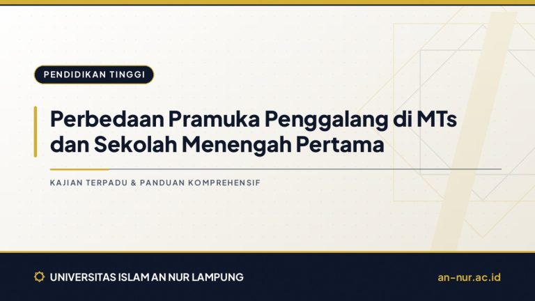 Perbedaan Pramuka Penggalang di MTs dan Sekolah Menengah Pertama