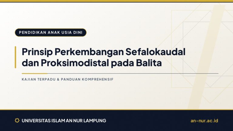 Prinsip Perkembangan Sefalokaudal dan Proksimodistal pada Balita