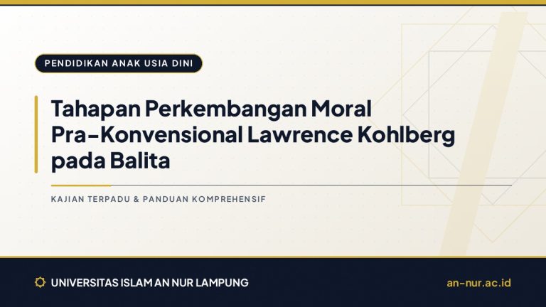 Tahapan Perkembangan Moral Pra-Konvensional Lawrence Kohlberg pada Balita