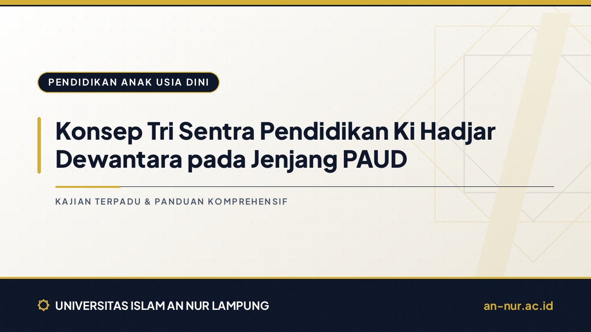 Konsep Tri Sentra Pendidikan Ki Hadjar Dewantara pada Jenjang PAUD