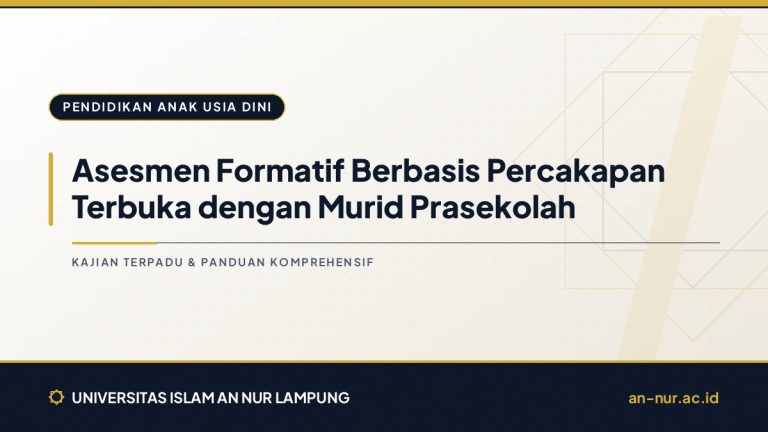 Asesmen Formatif Berbasis Percakapan Terbuka dengan Murid Prasekolah