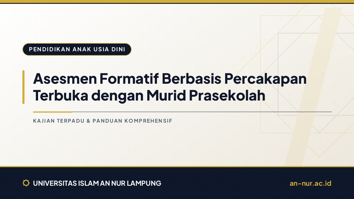 Asesmen Formatif Berbasis Percakapan Terbuka dengan Murid Prasekolah
