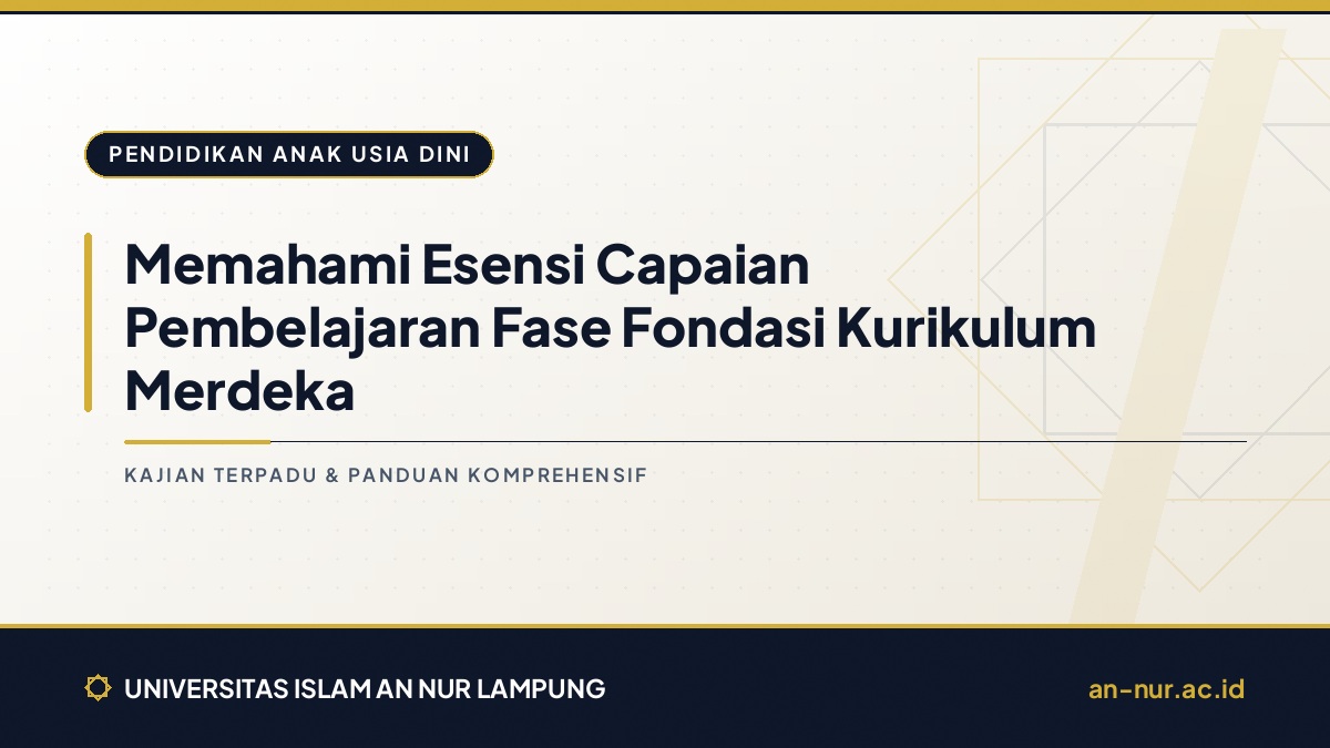 Memahami Esensi Capaian Pembelajaran Fase Fondasi Kurikulum Merdeka
