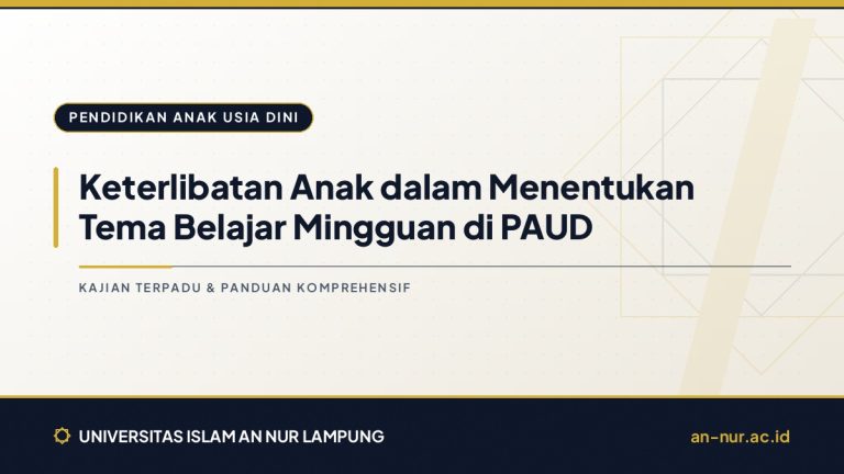 Keterlibatan Anak dalam Menentukan Tema Belajar Mingguan di PAUD