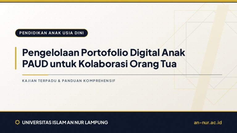 Pengelolaan Portofolio Digital Anak PAUD untuk Kolaborasi Orang Tua