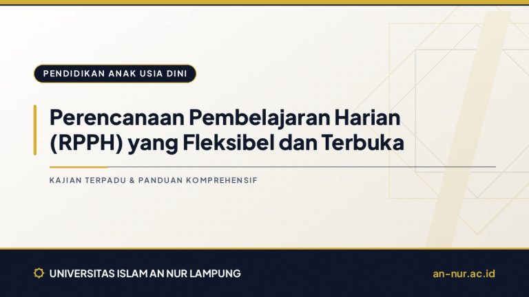 Perencanaan Pembelajaran Harian (RPPH) yang Fleksibel dan Terbuka