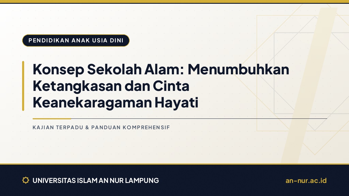Konsep Sekolah Alam: Menumbuhkan Ketangkasan dan Cinta Keanekaragaman Hayati