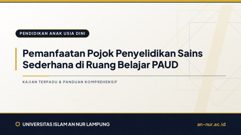 Pemanfaatan Pojok Penyelidikan Sains Sederhana di Ruang Belajar PAUD
