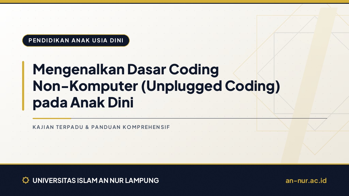 Mengenalkan Dasar Coding Non-Komputer (Unplugged Coding) pada Anak Dini