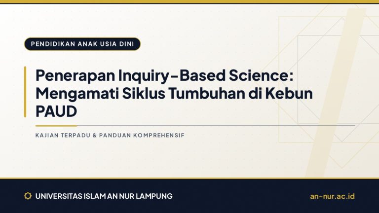 Penerapan Inquiry-Based Science: Mengamati Siklus Tumbuhan di Kebun PAUD