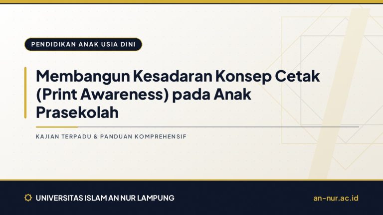 Membangun Kesadaran Konsep Cetak (Print Awareness) pada Anak Prasekolah