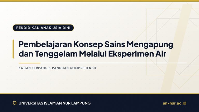 Pembelajaran Konsep Sains Mengapung dan Tenggelam Melalui Eksperimen Air