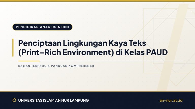 Penciptaan Lingkungan Kaya Teks (Print-Rich Environment) di Kelas PAUD