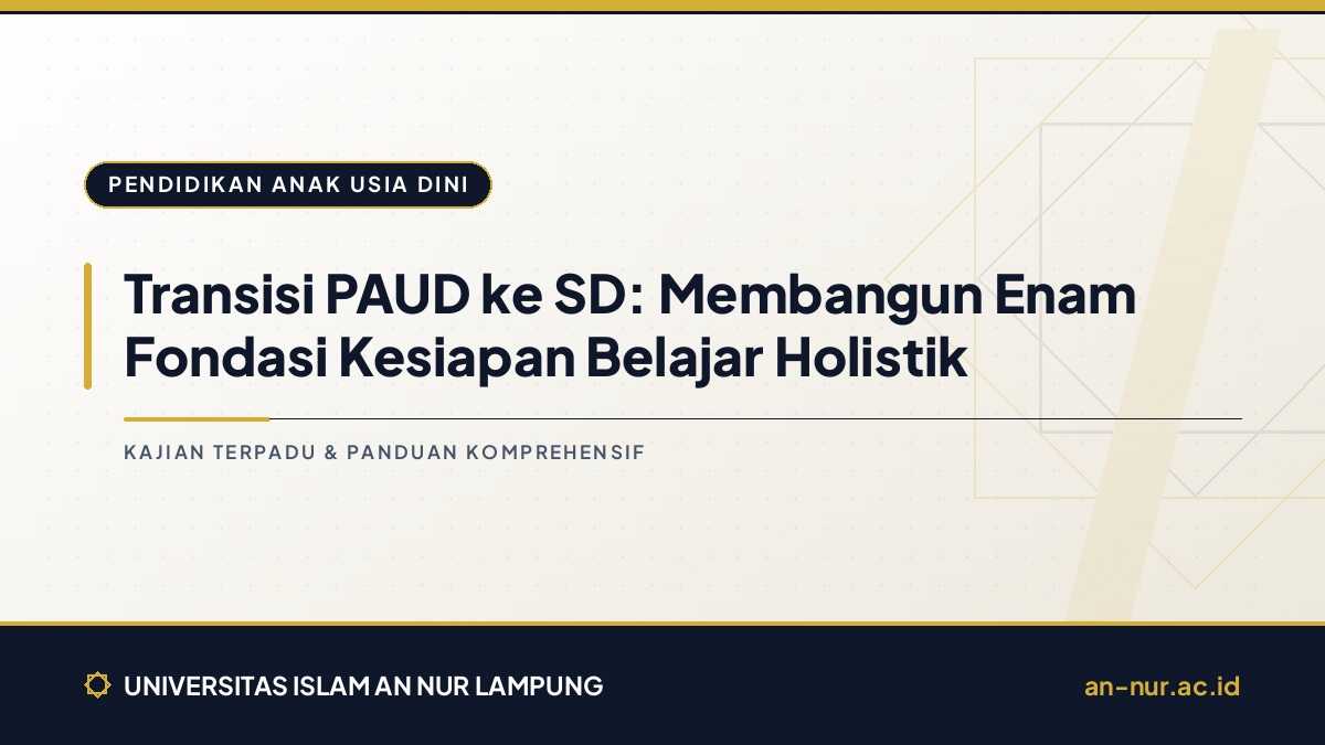 Transisi PAUD ke SD: Membangun Enam Fondasi Kesiapan Belajar Holistik