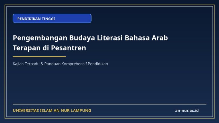 Pengembangan Budaya Literasi Bahasa Arab Terapan di Pesantren