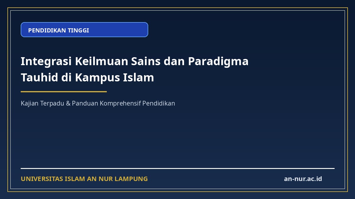 Integrasi Keilmuan Sains dan Paradigma Tauhid di Kampus Islam