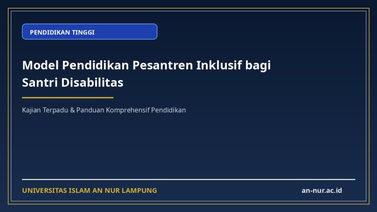 Model Pendidikan Pesantren Inklusif bagi Santri Disabilitas