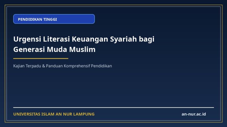 Urgensi Literasi Keuangan Syariah bagi Generasi Muda Muslim