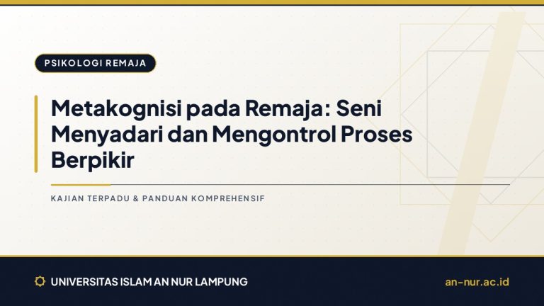 Metakognisi pada Remaja: Seni Menyadari dan Mengontrol Proses Berpikir