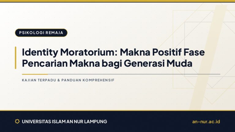 Identity Moratorium: Makna Positif Fase Pencarian Makna bagi Generasi Muda