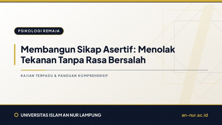 Membangun Sikap Asertif: Menolak Tekanan Tanpa Rasa Bersalah