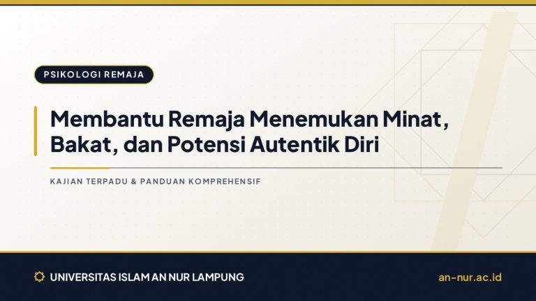 Membantu Remaja Menemukan Minat, Bakat, dan Potensi Autentik Diri
