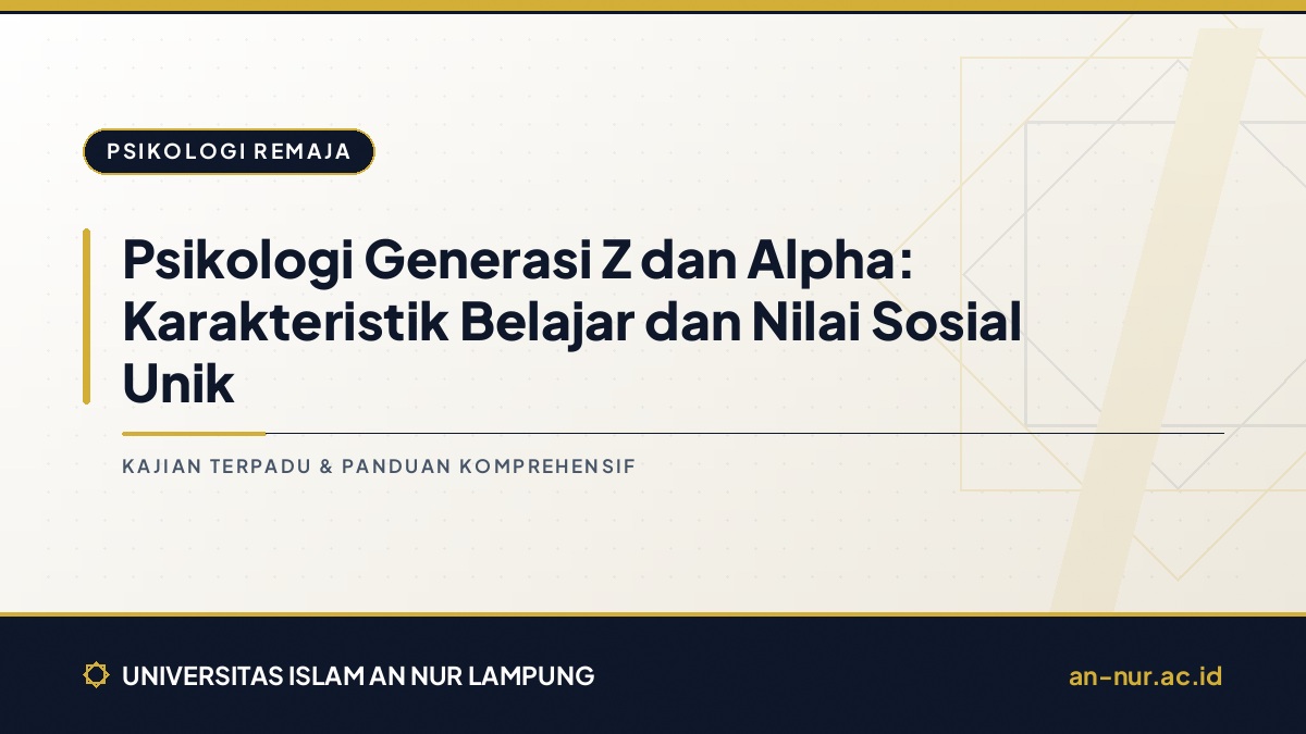 Psikologi Generasi Z dan Alpha: Karakteristik Belajar dan Nilai Sosial Unik