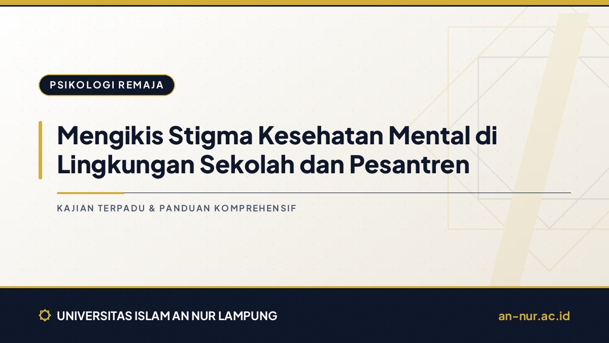 Mengikis Stigma Kesehatan Mental di Lingkungan Sekolah dan Pesantren
