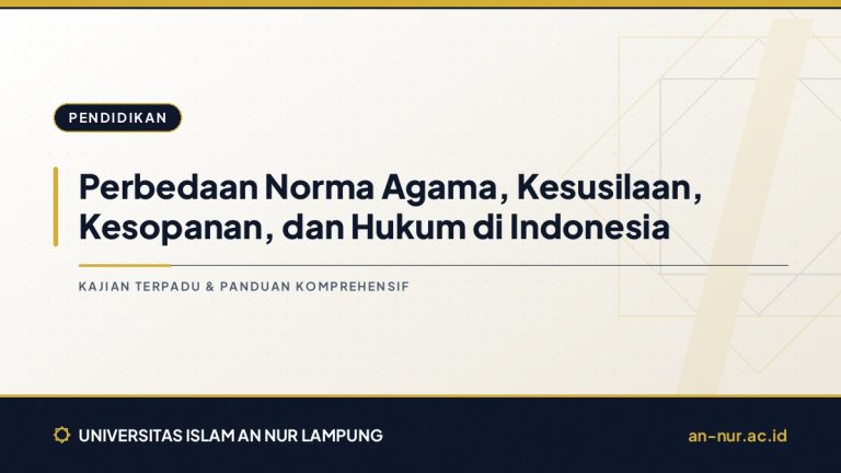 Perbedaan Norma Agama, Kesusilaan, Kesopanan, dan Hukum di Indonesia