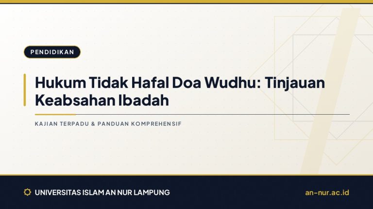 Hukum Tidak Hafal Doa Wudhu: Tinjauan Keabsahan Ibadah