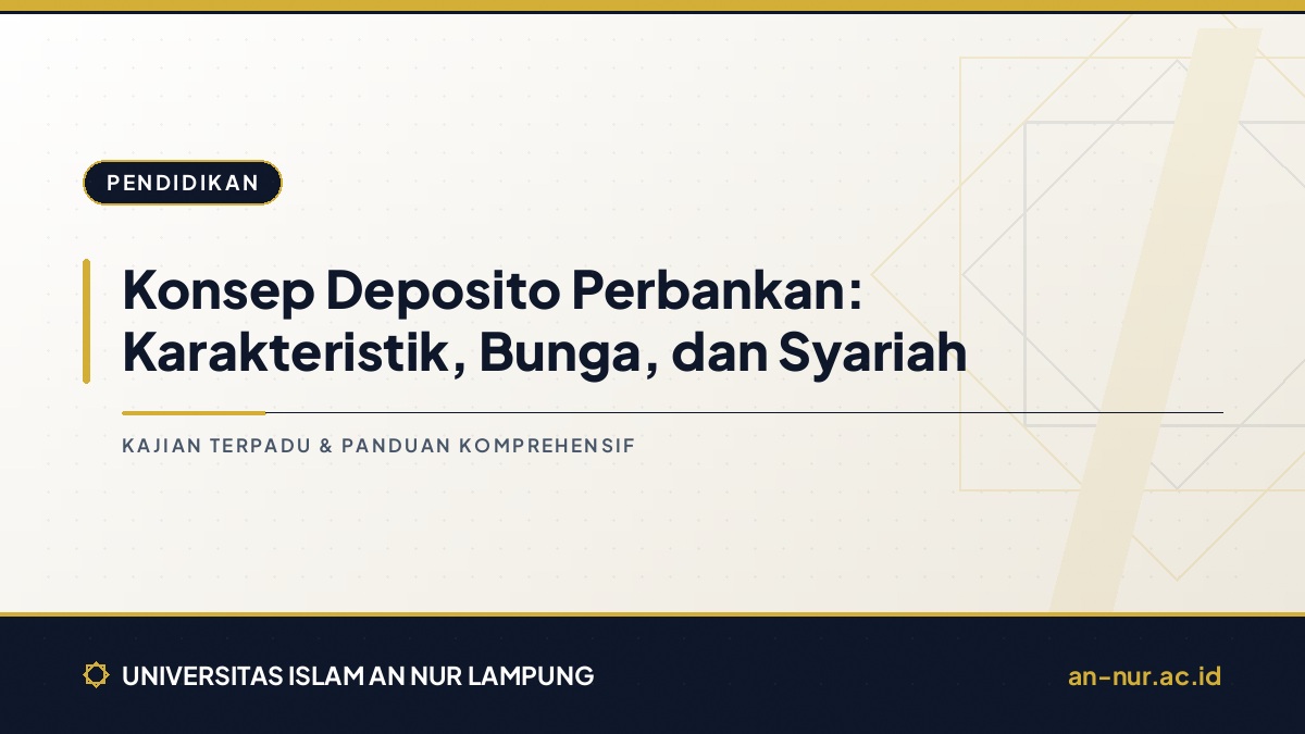 Konsep Deposito Perbankan: Karakteristik, Bunga, dan Syariah