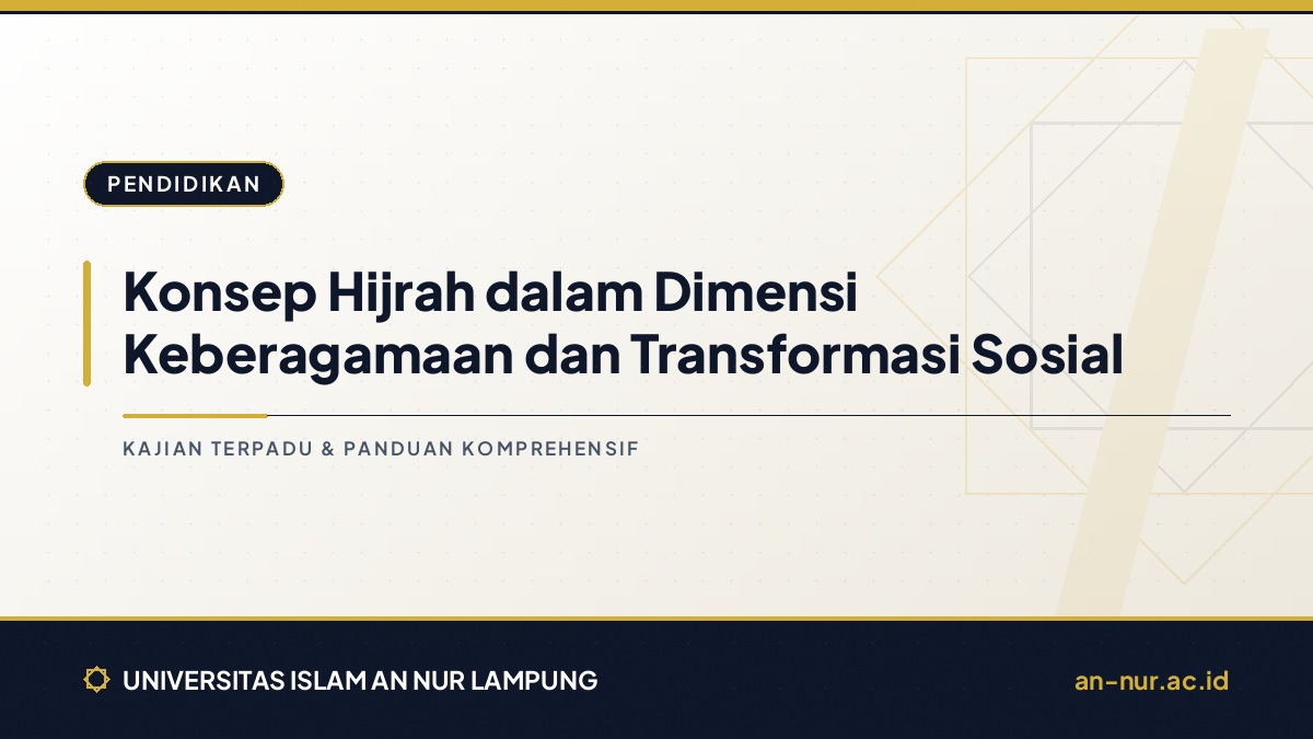 Konsep Hijrah dalam Dimensi Keberagamaan dan Transformasi Sosial