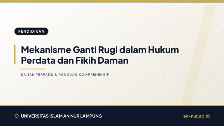 Mekanisme Ganti Rugi dalam Hukum Perdata dan Fikih Daman