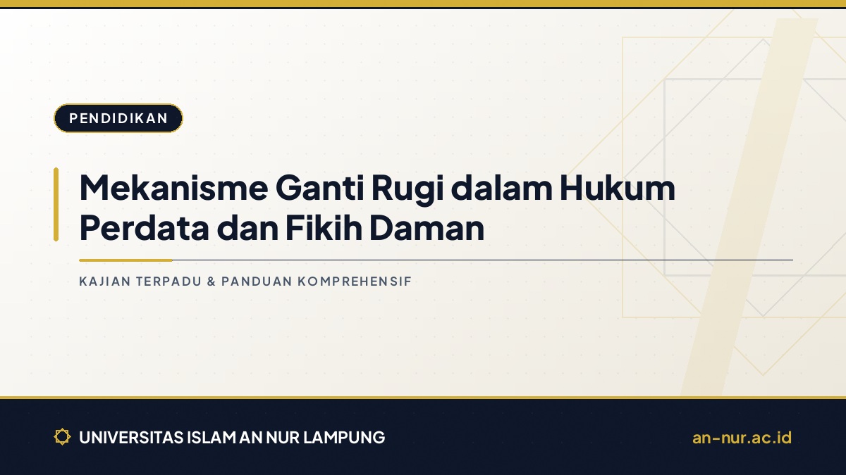 Mekanisme Ganti Rugi dalam Hukum Perdata dan Fikih Daman