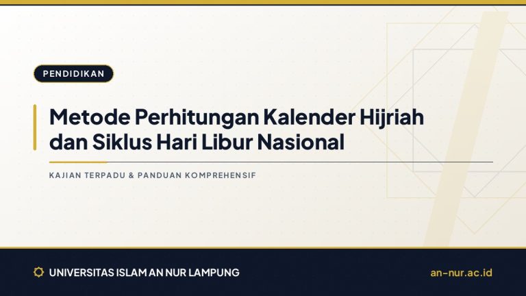Metode Perhitungan Kalender Hijriah dan Siklus Hari Libur Nasional