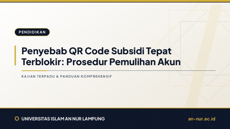 Penyebab QR Code Subsidi Tepat Terblokir: Prosedur Pemulihan Akun
