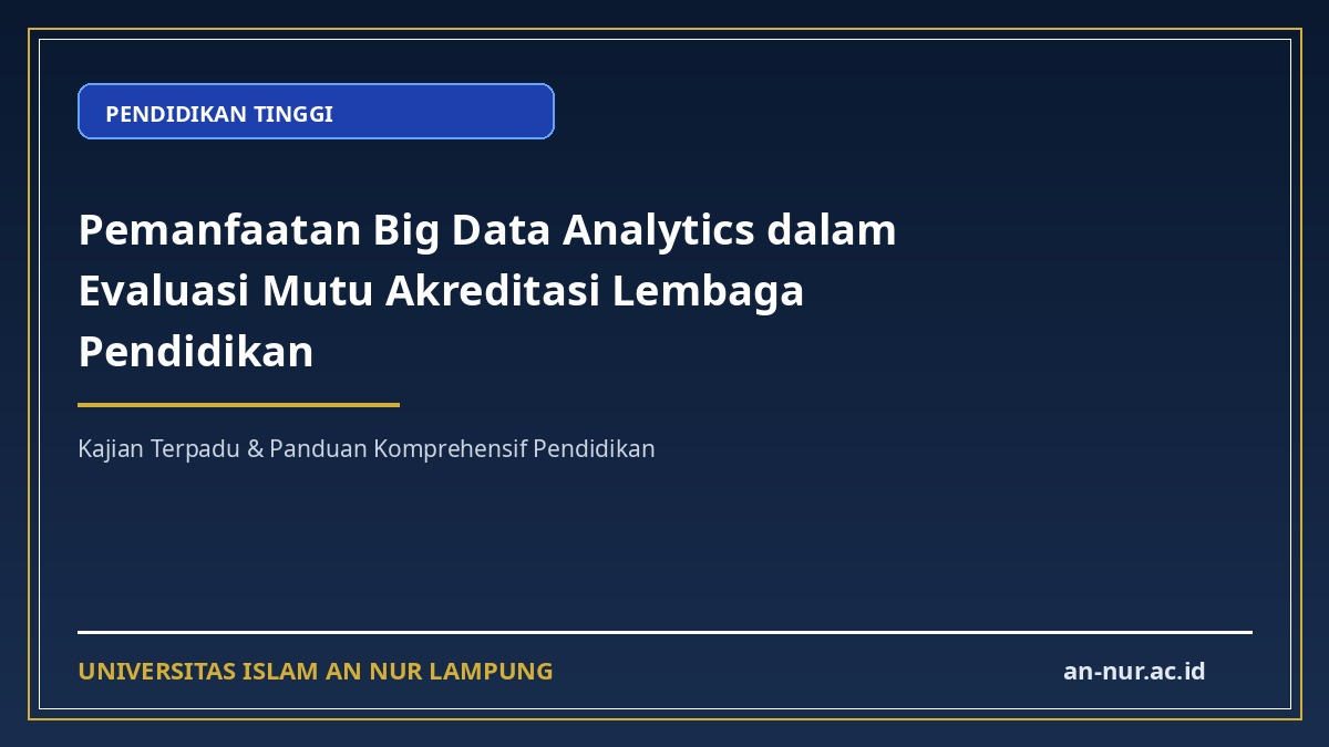 Pemanfaatan Big Data Analytics dalam Evaluasi Mutu Akreditasi Lembaga Pendidikan